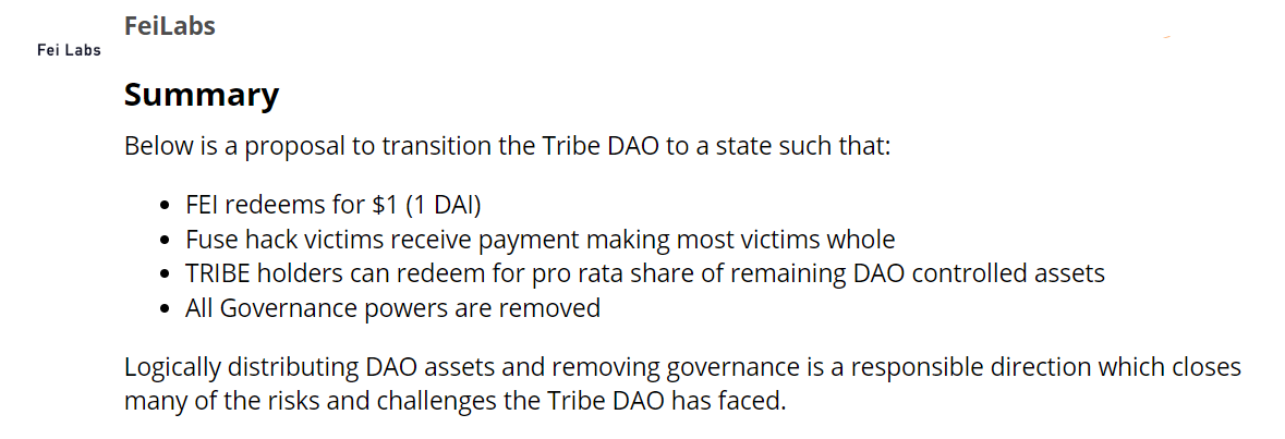 Основатель Fei Protocol предлагает фантомить Tribe DAO после погашения хакерской атаки