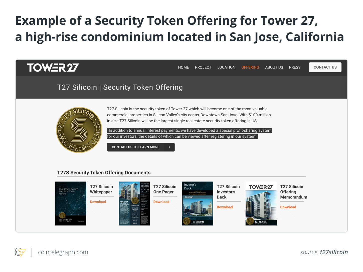 Пример предложения токенов безопасности для Tower 27