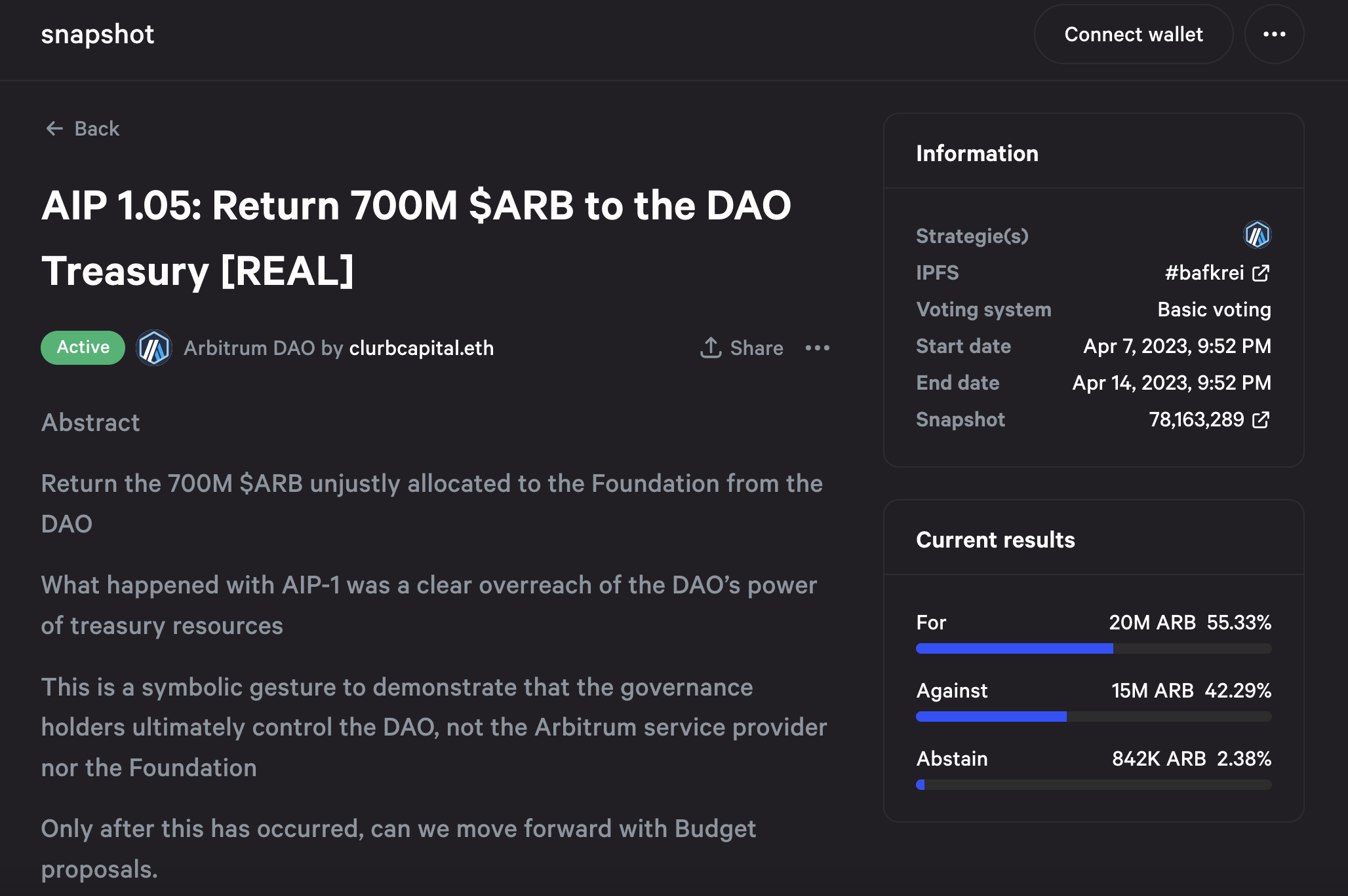 Сообщество требует от фонда Arbitrum вернуть 700 миллионов ARB в казну DAO