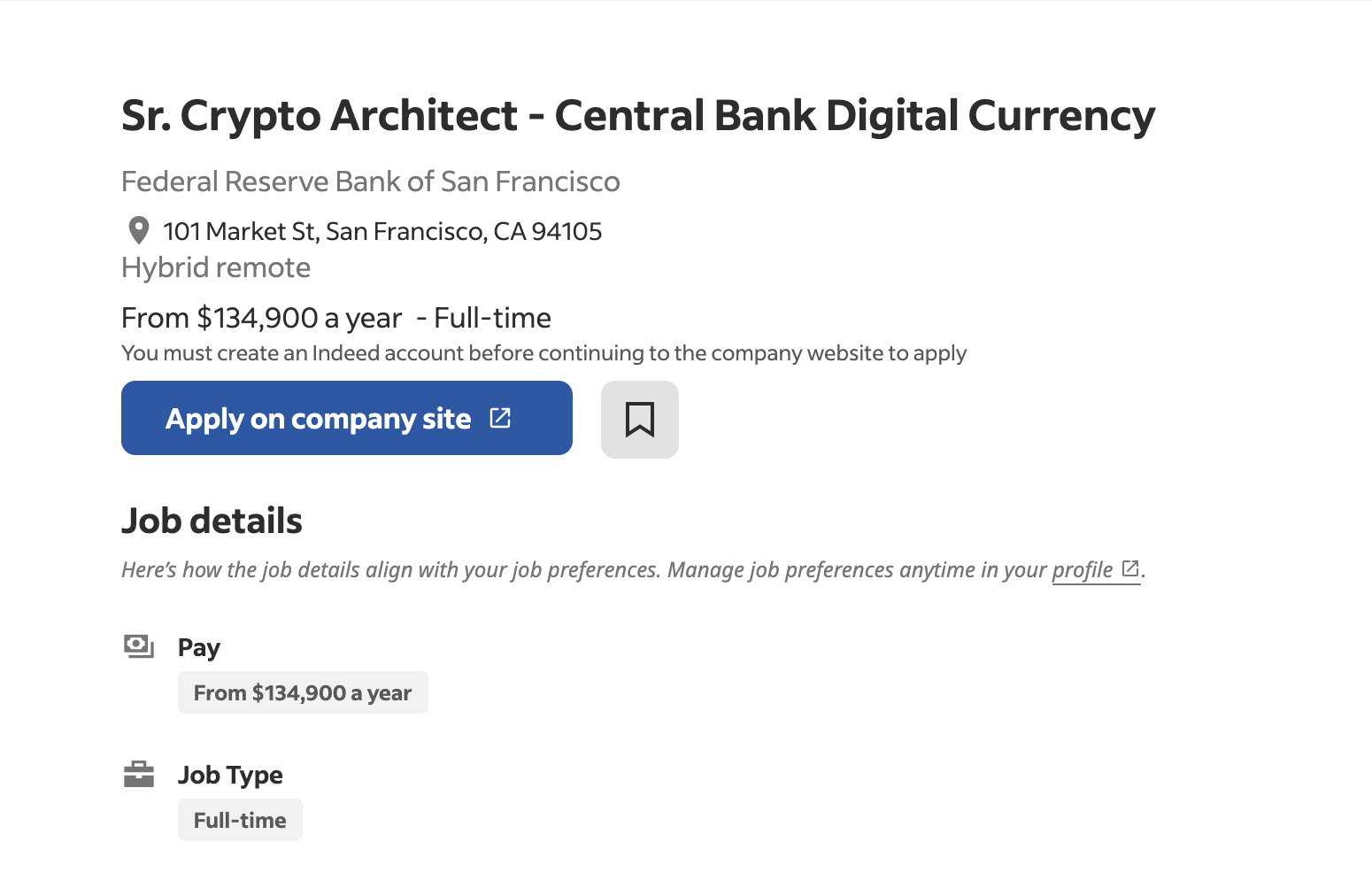 Федеральная резервная система Сан-Франциско нанимает криптографа для проекта CBDC