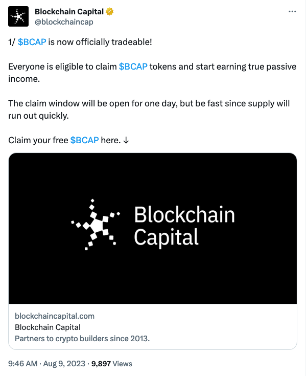 Аккаунт X Blockchain Capital был взломан для продвижения мошенничества с токенами