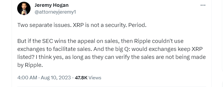 «XRP — это не ценная бумага.  Период» — крипто-юристы по делу Ripple на фоне апелляции SEC