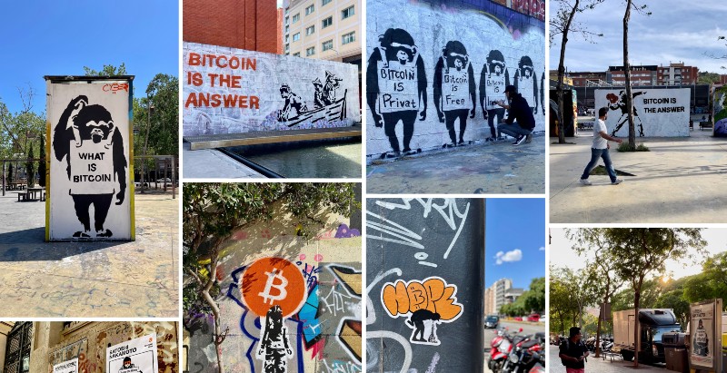 Художники-граффити Street Cy₿er рисуют город Биткойн