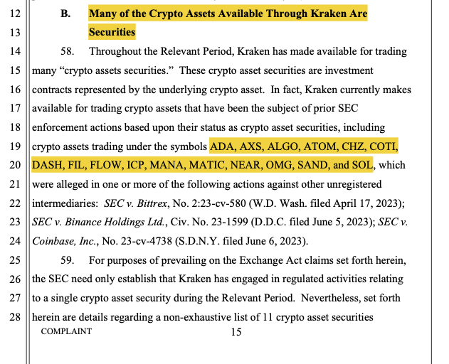 SEC подает в суд на Kraken, утверждая, что это незарегистрированная биржа, смешивающая средства пользователей