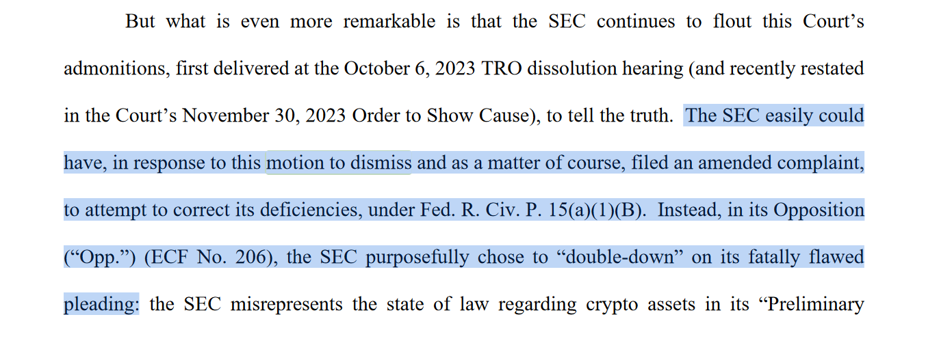 DEBT Box призывает судью отклонить иск, поскольку SEC получила «совершенно неправильное» дело