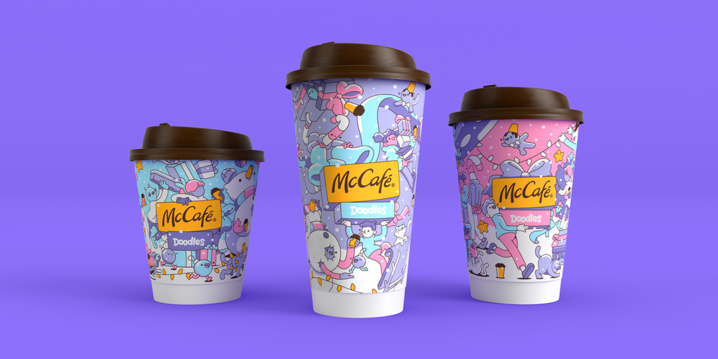 McDonald's представляет коллаборацию Doodles для кофе и предметов коллекционирования